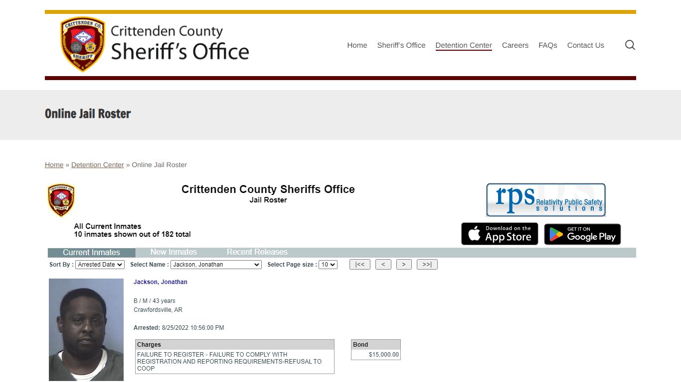 Online Jail Roster - Crittenden County Sheriff’s Department